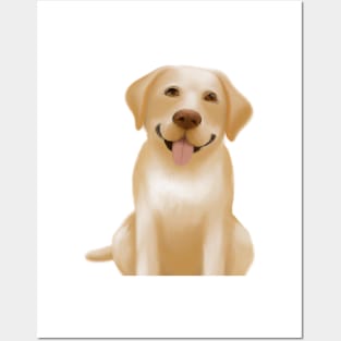 Cute Labrador Retriever Drawing Posters and Art